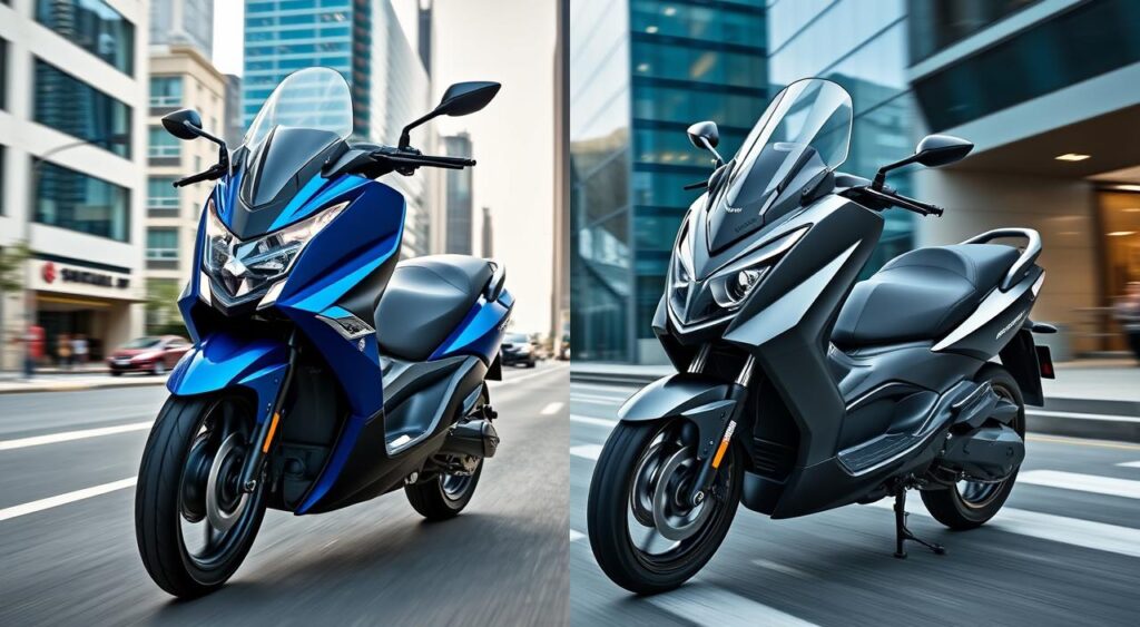 Yamaha NMax 155 and Suzuki Burgman comparison