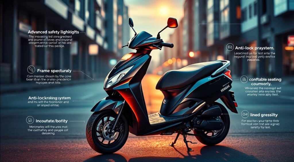 Yamaha Fascino 125 Hybrid safety features