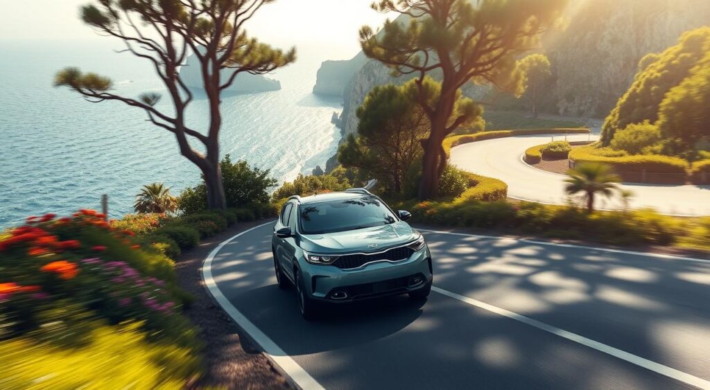 maneuverability of Kia Syros on island roads