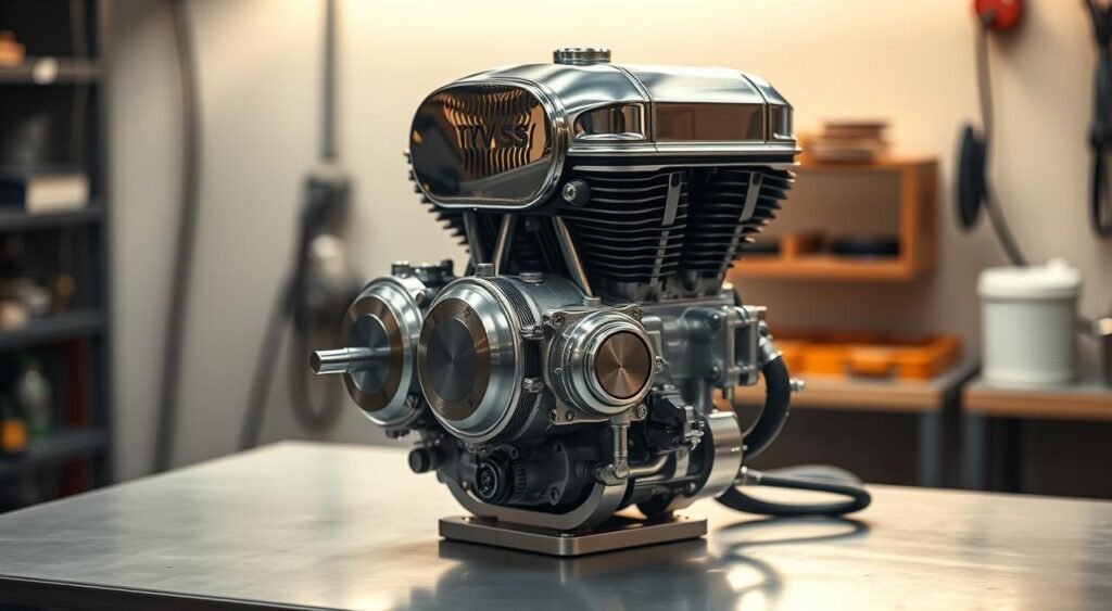 TVS retro motorcycle engine