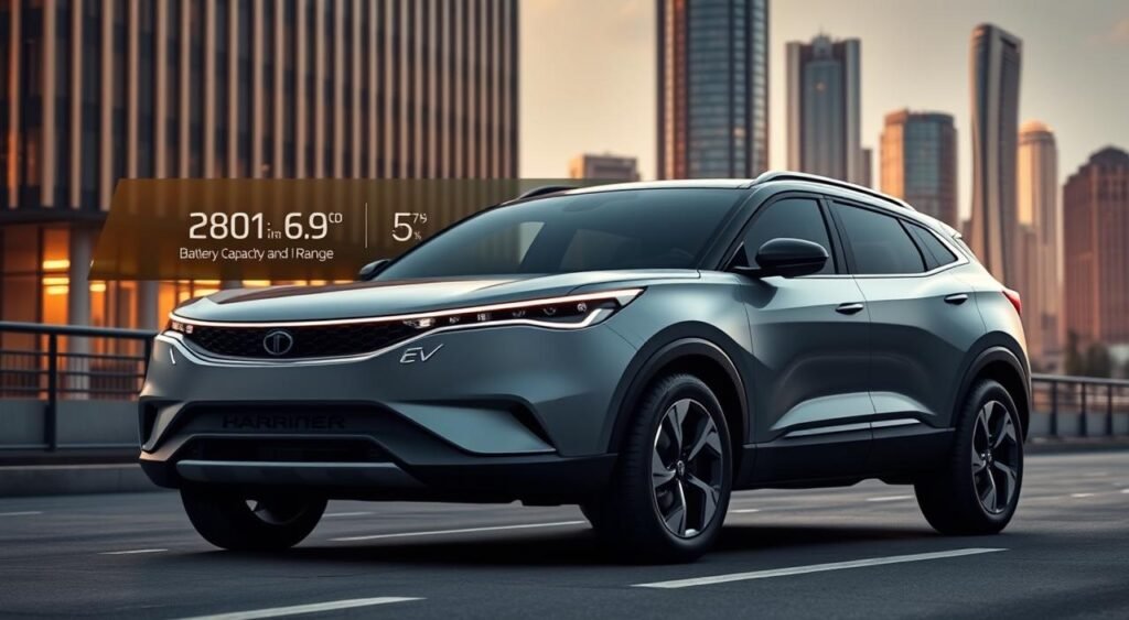 Tata Harrier EV battery capacity and range