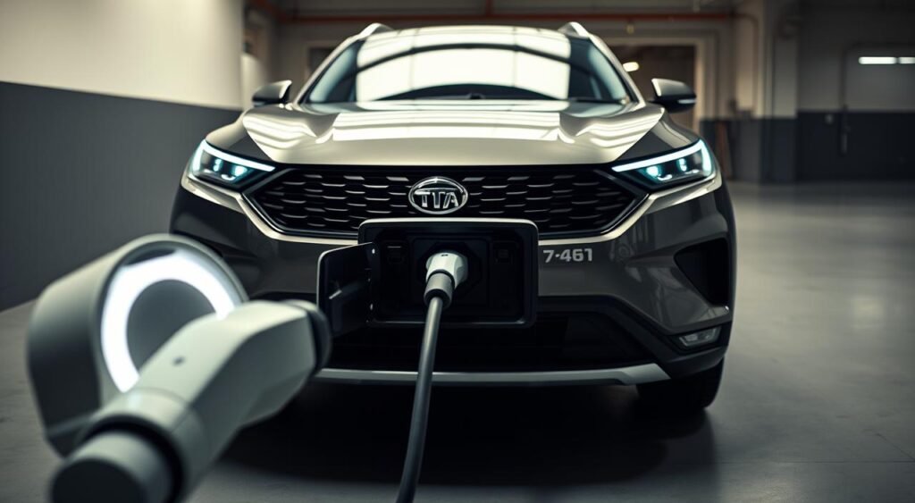 Tata Harrier EV charging