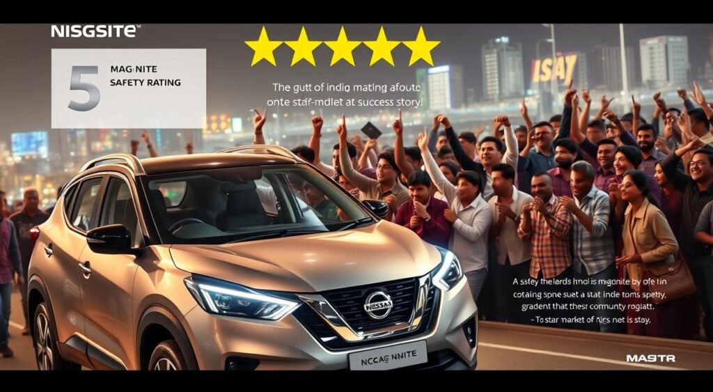 Made-in-India Nissan Magnite Scores 5 Stars in Global NCAP market impact