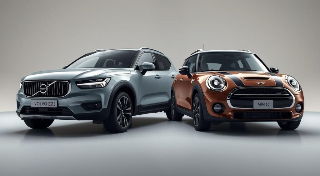 Volvo Mini Cooper comparison exterior design