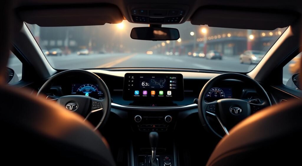 Tata Sierra Dashboard Preview triple screen system Tata Sierra Dashboard Preview triple screen system